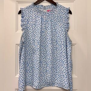 Lilly Pulitzer Sleeveless Polkadot Blouse